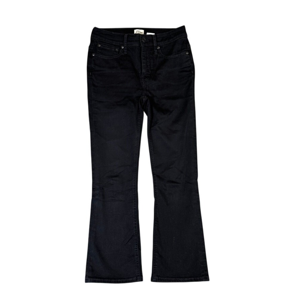 J.Crew Demi-Boot Crop Jeans Black High Rise Stretch 26 Fair Trade Re-Imagined